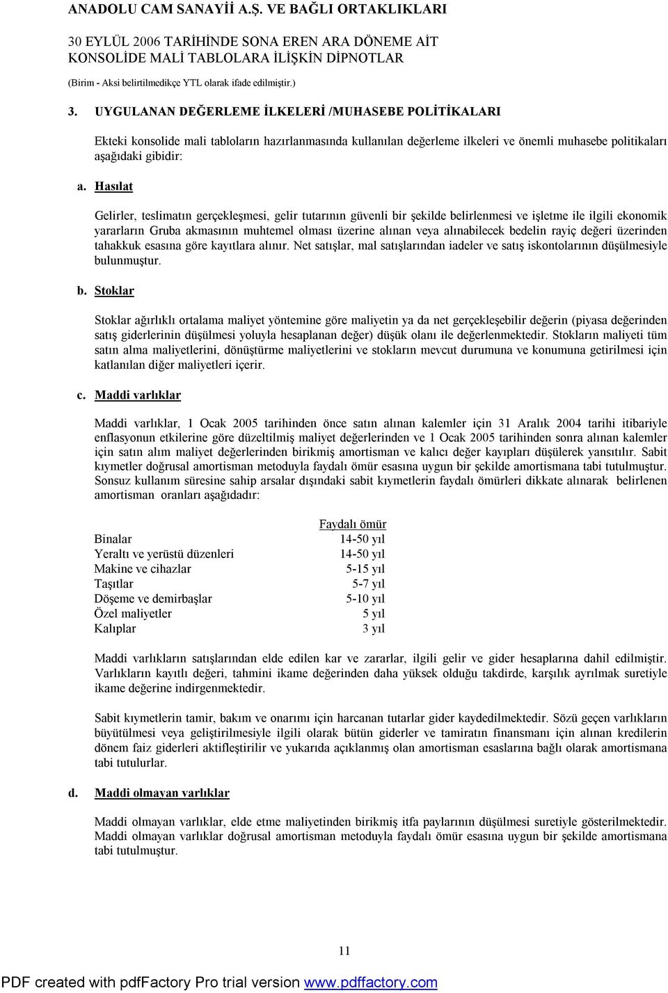 Hasılat Gelirler, teslimatın gerçekleşmesi, gelir tutarının güvenli bir şekilde belirlenmesi ve işletme ile ilgili ekonomik yararların Gruba akmasının muhtemel olması üzerine alınan veya alınabilecek