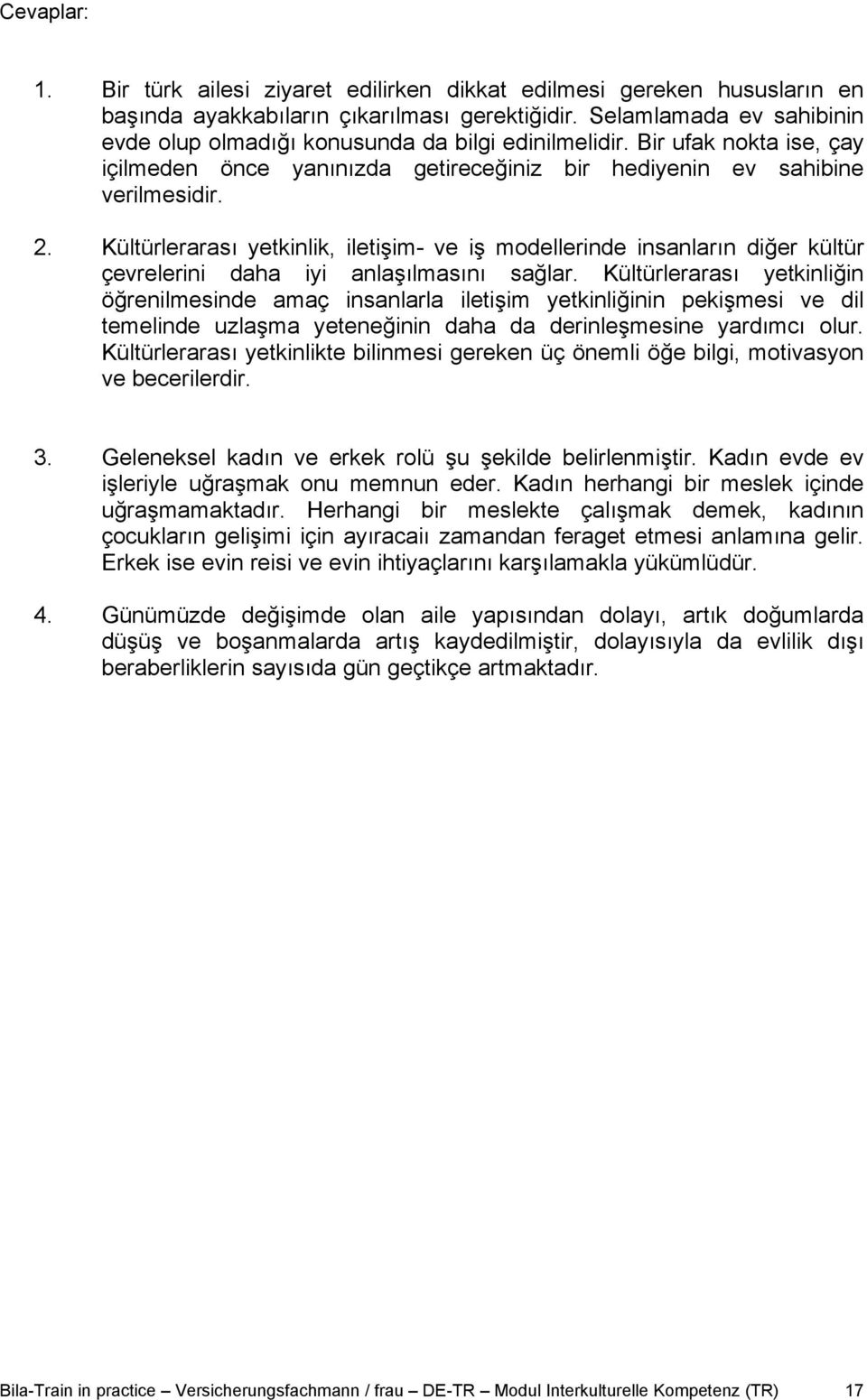 Kültürlerarası yetkinlik, iletişim- ve iş modellerinde insanların diğer kültür çevrelerini daha iyi anlaşılmasını sağlar.