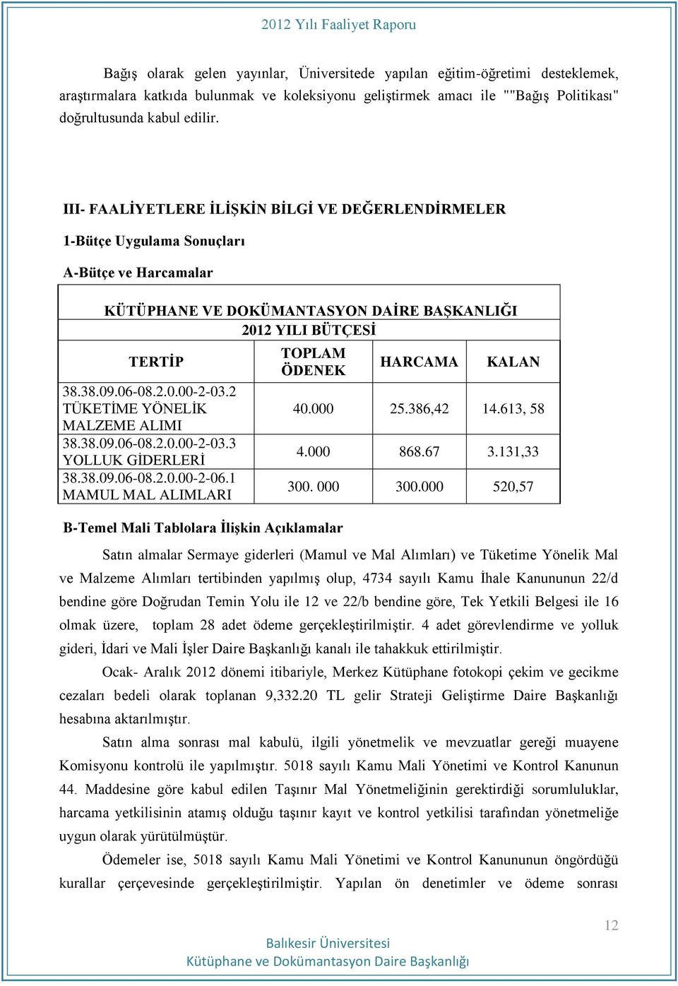 2 TÜKETİME YÖNELİK MALZEME ALIMI 38.38.09.06-08.2.0.00-2-03.3 YOLLUK GİDERLERİ 38.38.09.06-08.2.0.00-2-06.