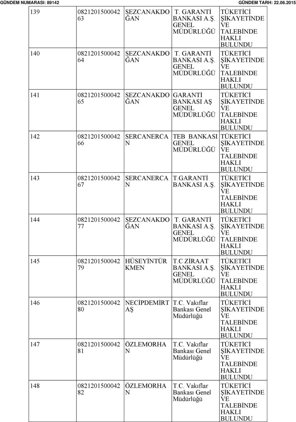 0821201500042 82 SEZCAAKDO ĞA SEZCAAKDO ĞA SEZCAAKDO ĞA SERCAERCA SERCAERCA SEZCAAKDO ĞA HÜSEYİTÜR