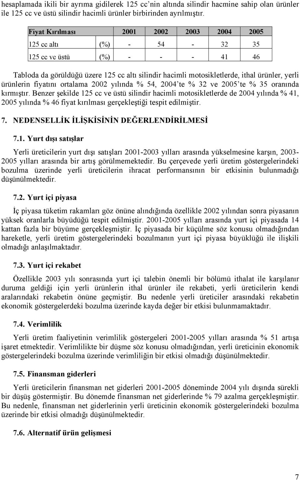 ürünlerin fiyatını ortalama 2002 yılında % 54, 2004 te % 32 ve 2005 te % 35 oranında kırmıştır.