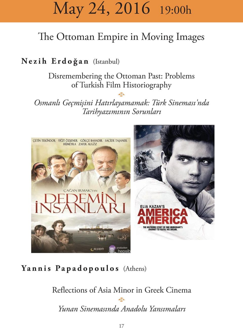 Hatırlayamamak: Türk Sineması'nda Tarihyazımının Sorunları Ya n n i s Pa p a d o p o u l