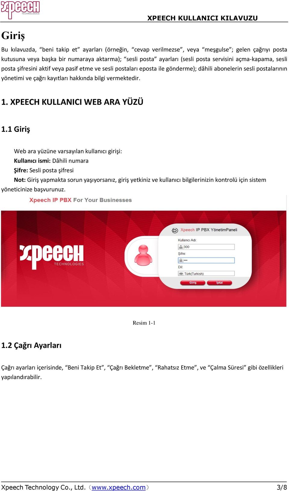 XPEECH KULLANICI WEB ARA YÜZÜ 1.