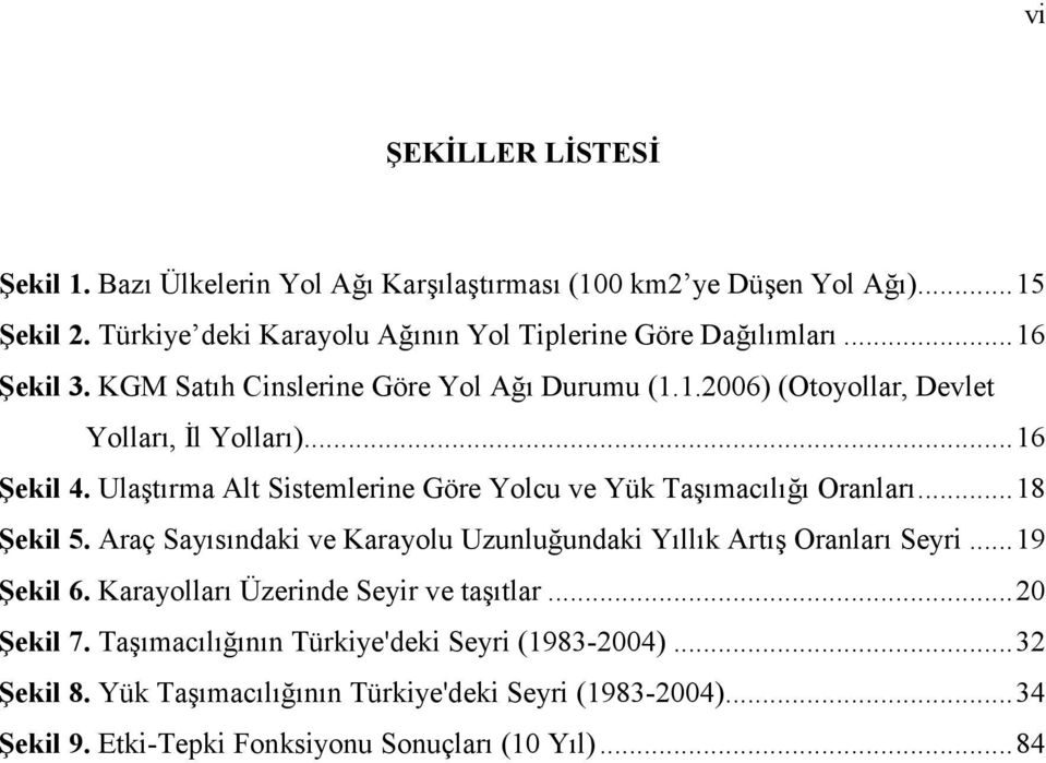 Ulatrma Alt Sistemlerine Göre Yolcu ve Yük Tamacl0 Oranlar...18 ekil 5. Araç Saysndaki ve Karayolu Uzunlu0undaki Yllk Art Oranlar Seyri...19 ekil 6.