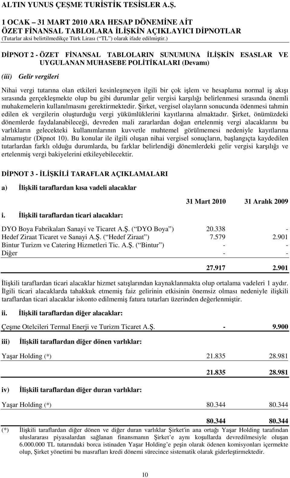 Şirket, vergisel olayların sonucunda ödenmesi tahmin edilen ek vergilerin oluşturduğu vergi yükümlüklerini kayıtlarına almaktadır.