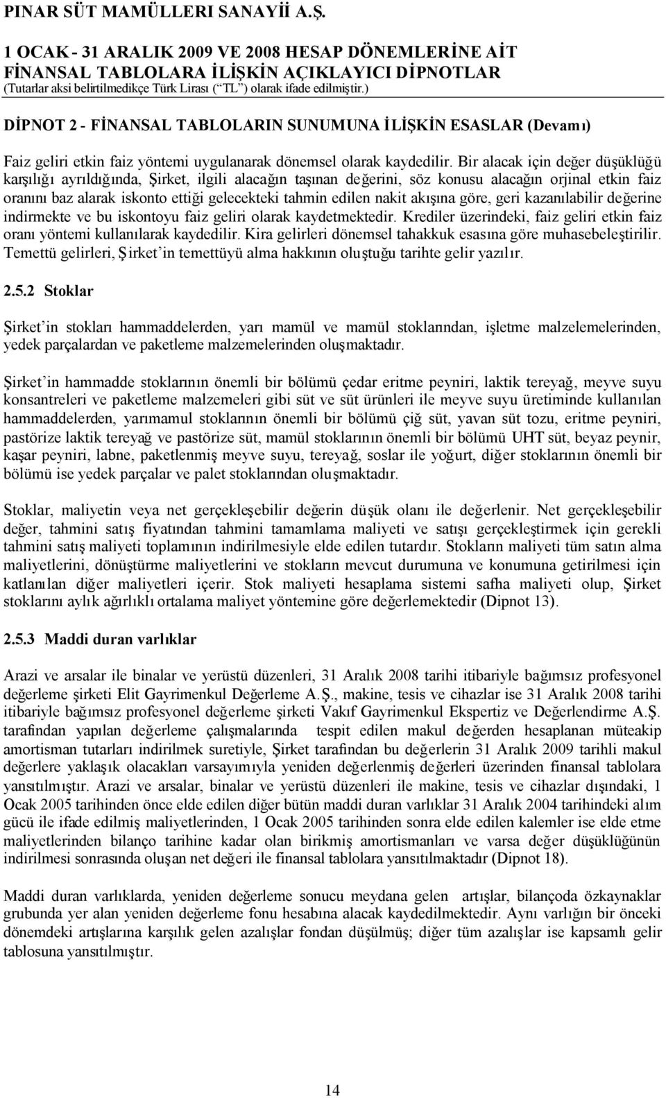 nakit akışına göre, geri kazanılabilir değerine indirmekte ve bu iskontoyu faiz geliri olarak kaydetmektedir. Krediler üzerindeki, faiz geliri etkin faiz oranıyöntemi kullanılarak kaydedilir.