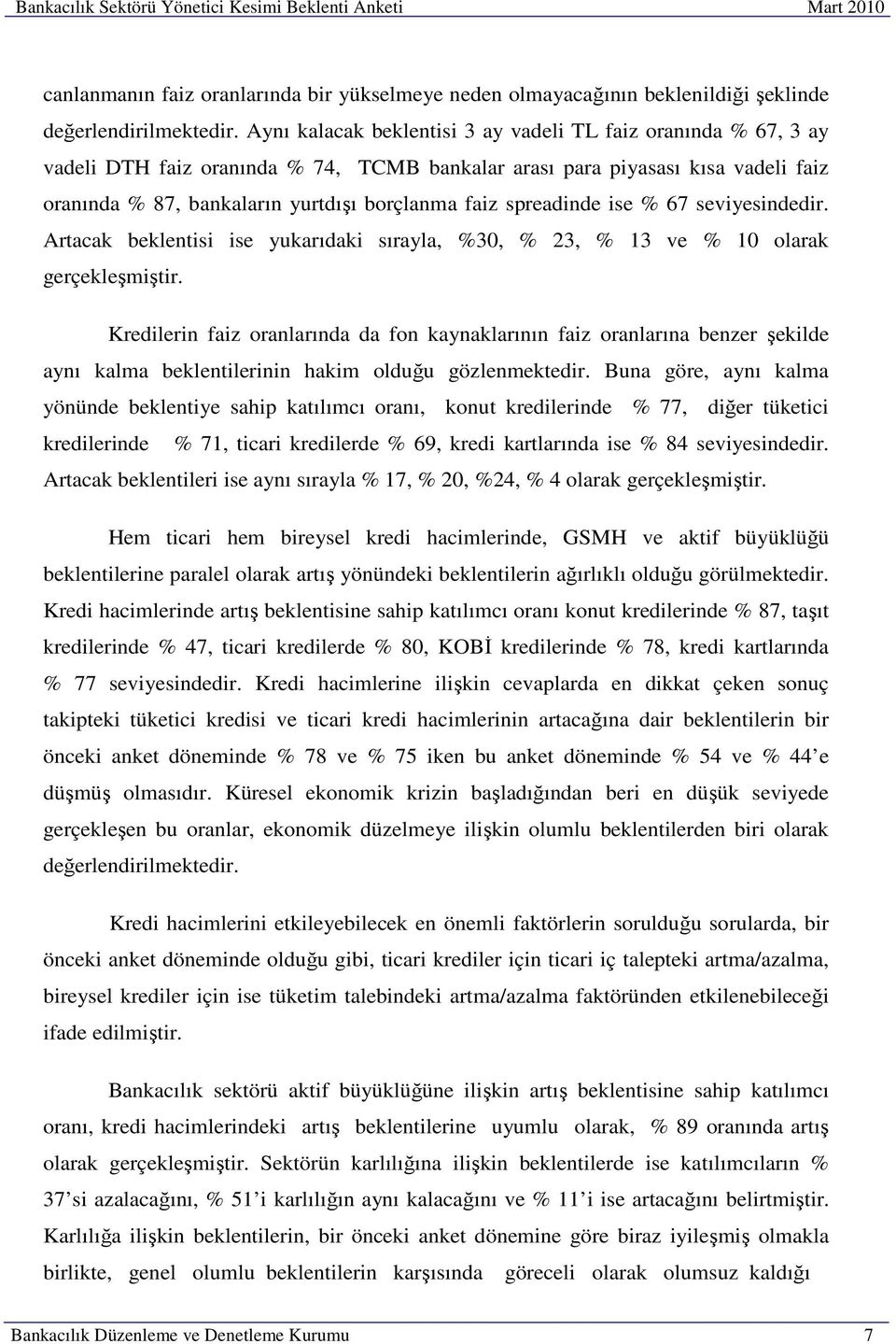 spreadinde ise % 67 seviyesindedir. Artacak beklentisi ise yukarıdaki sırayla,, % 23, % 13 ve % 10 olarak gerçekleşmiştir.