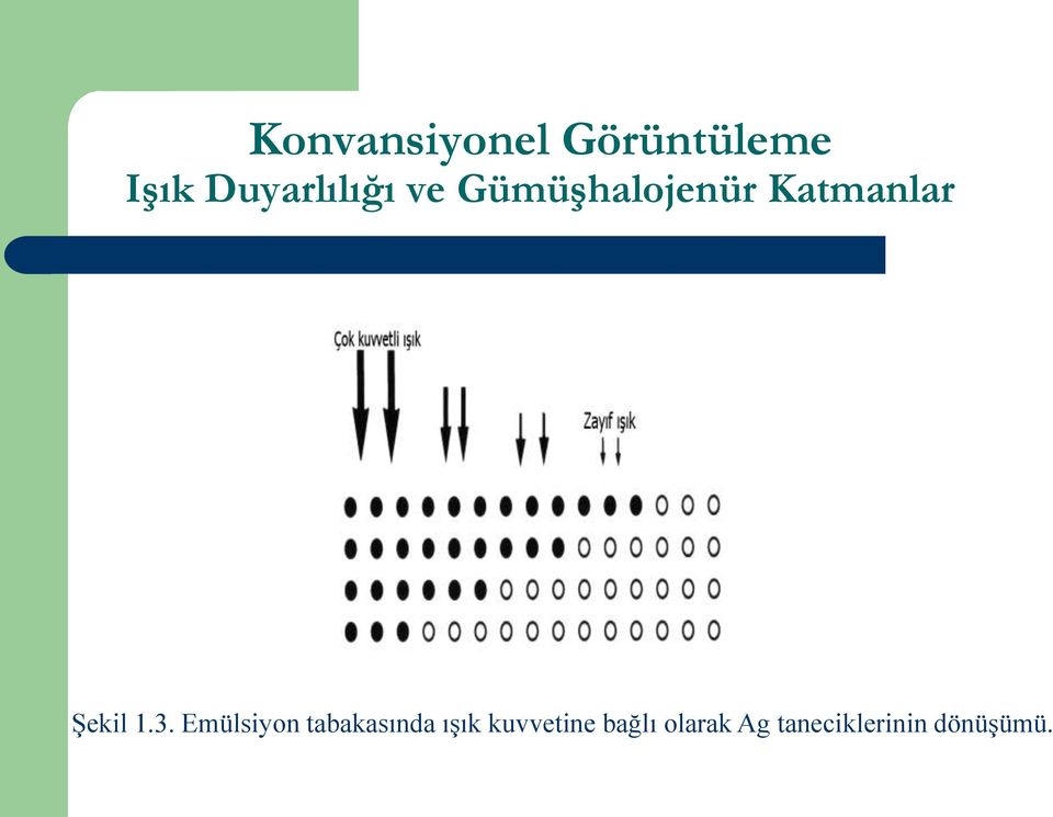 3. Emülsiyon tabakasında ışık