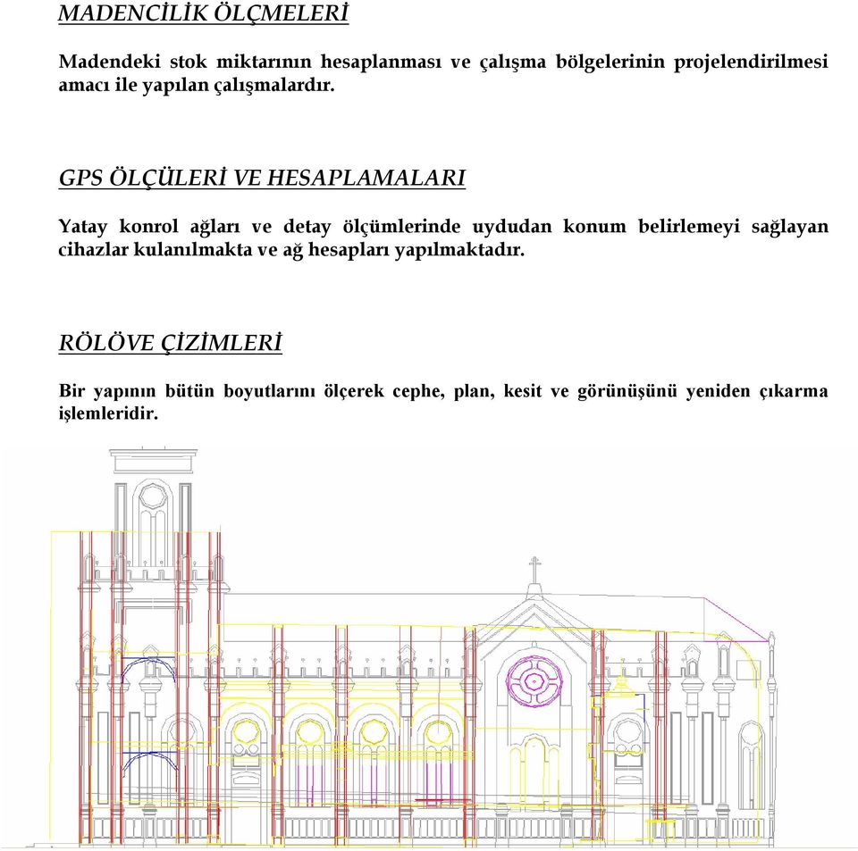 GPS ÖLÇÜLERİ VE HESAPLAMALARI Yatay konrol ağları ve detay ölçümlerinde uydudan konum belirlemeyi