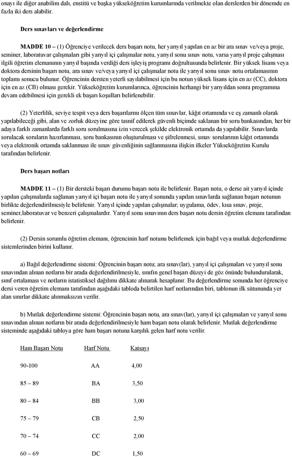 notu, yarıyıl sonu sınav notu, varsa yarıyıl proje çalışması ilgili öğretim elemanının yarıyıl başında verdiği ders işleyiş programı doğrultusunda belirlenir.