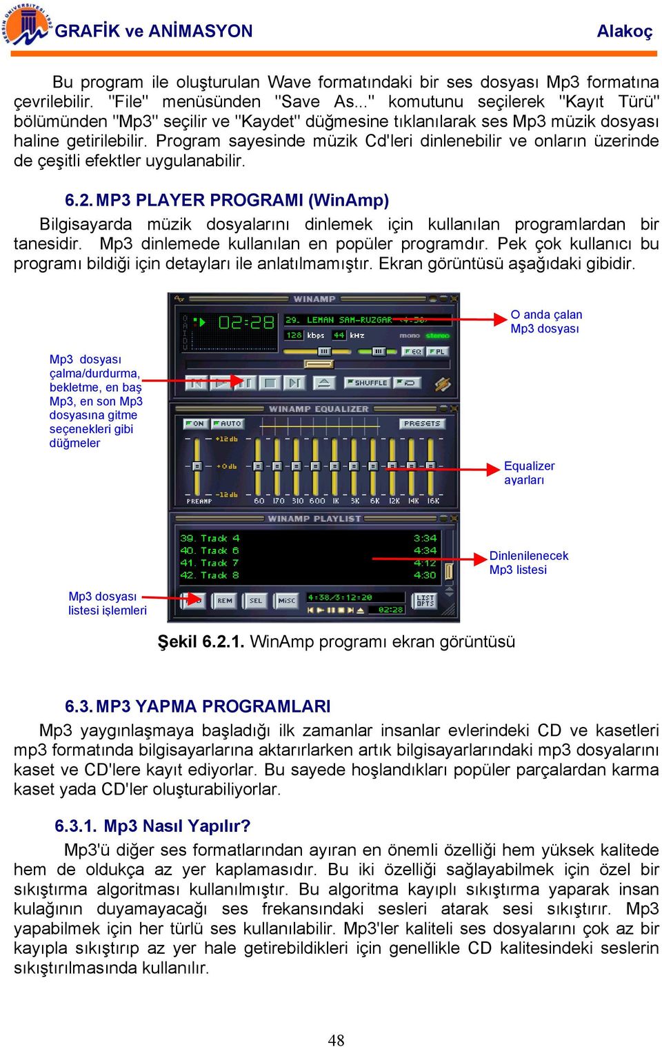 Program sayesinde müzik Cd'leri dinlenebilir ve onların üzerinde de çeşitli efektler uygulanabilir. 6.2.