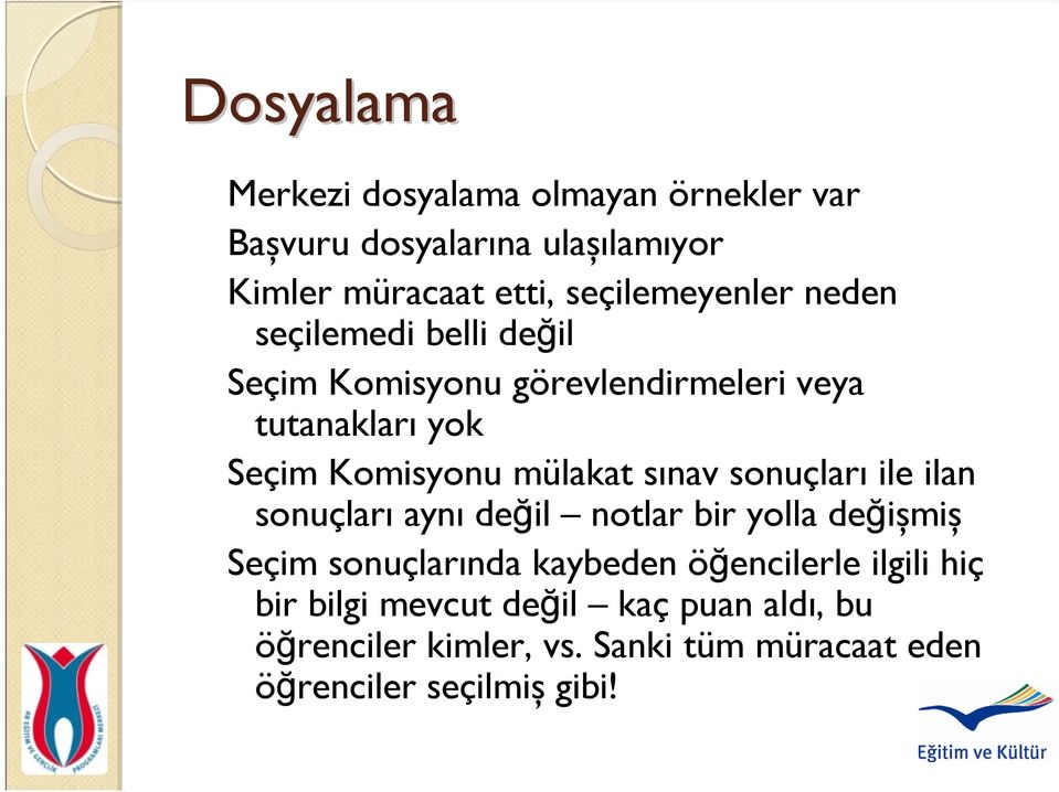 mülakat sınav sonuçları ile ilan sonuçları aynı değil notlar bir yolla değișmiș Seçim sonuçlarında kaybeden