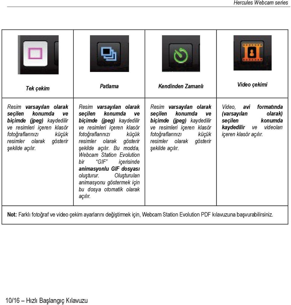 Bu modda, Webcam Station Evolution bir GIF içerisinde animasyonlu GIF dosyası oluşturur. Oluşturulan animasyonu göstermek için bu dosya otomatik olarak açılır.