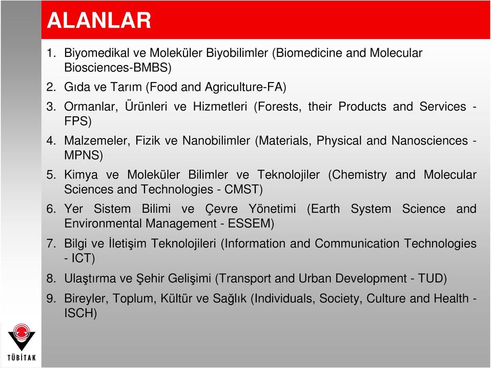 Kimya ve Moleküler Bilimler ve Teknolojiler (Chemistry and Molecular Sciences and Technologies - CMST) 6.