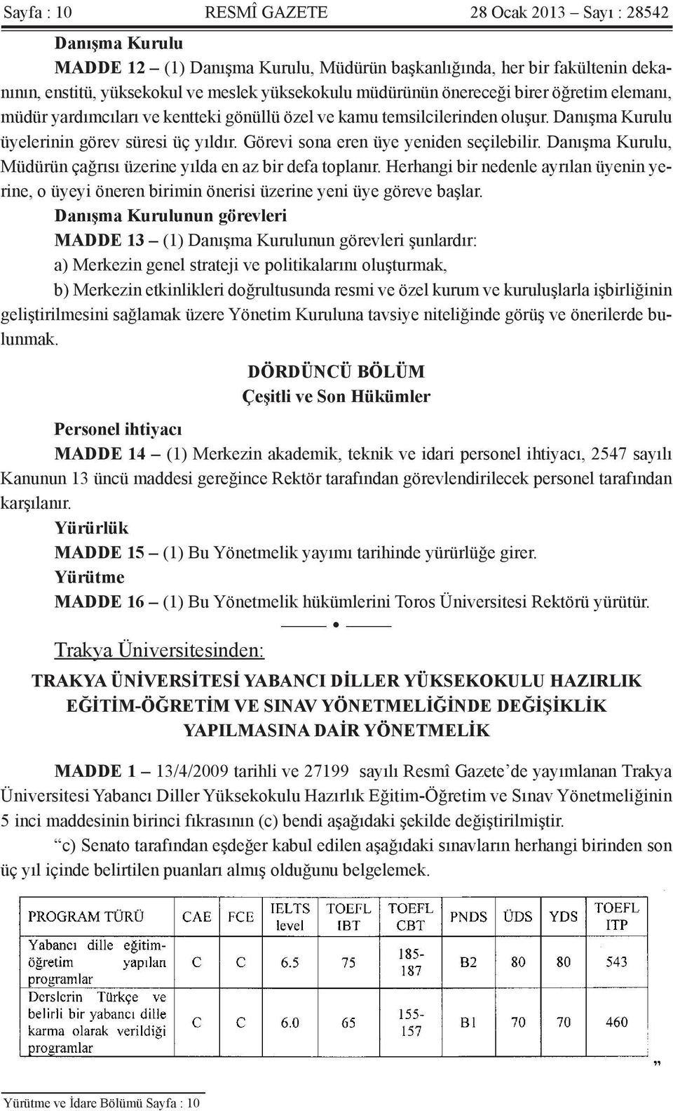 Görevi sona eren üye yeniden seçilebilir. Danışma Kurulu, Müdürün çağrısı üzerine yılda en az bir defa toplanır.