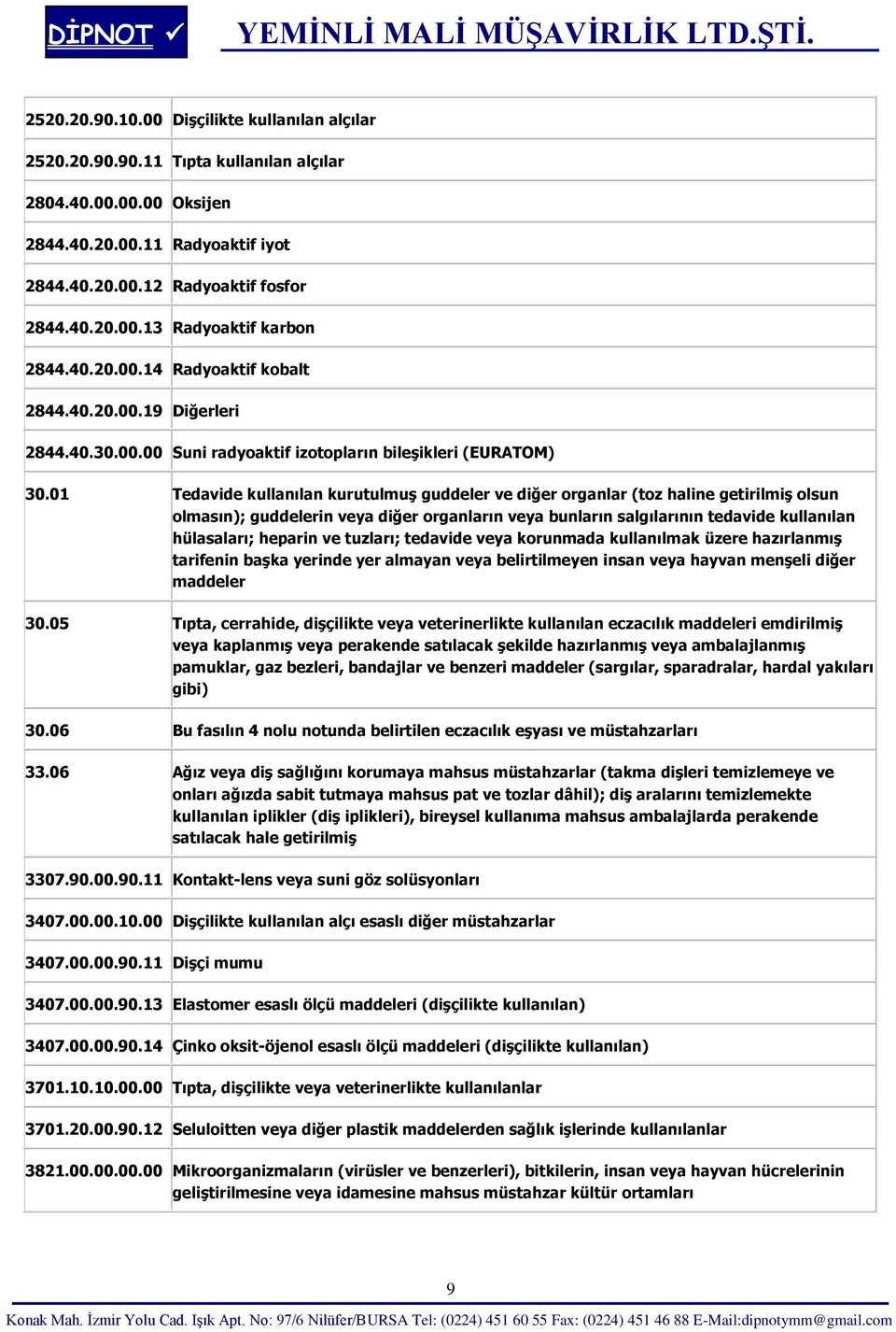 01 Tedavide kullanılan kurutulmuş guddeler ve diğer organlar (toz haline getirilmiş olsun olmasın); guddelerin veya diğer organların veya bunların salgılarının tedavide kullanılan hülasaları; heparin