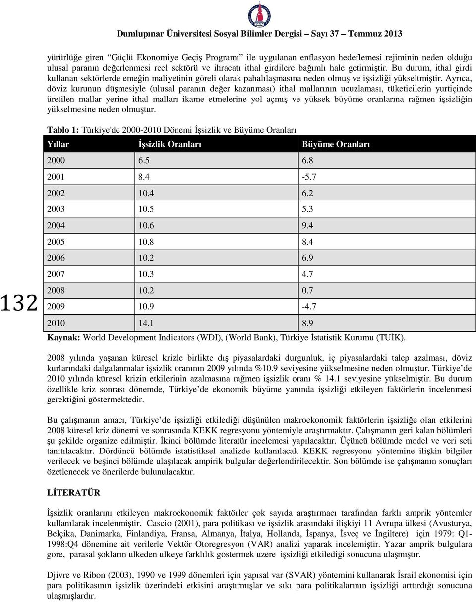 Ayrıc, döviz urunun düşmesiye (uus prnın değer znmsı) ith mrının ucuzmsı, tüeticierin yurtiçinde üretien mr yerine ith mrı ime etmeerine yo çmış ve yüse büyüme ornrın rğmen işsiziğin yüsemesine neden