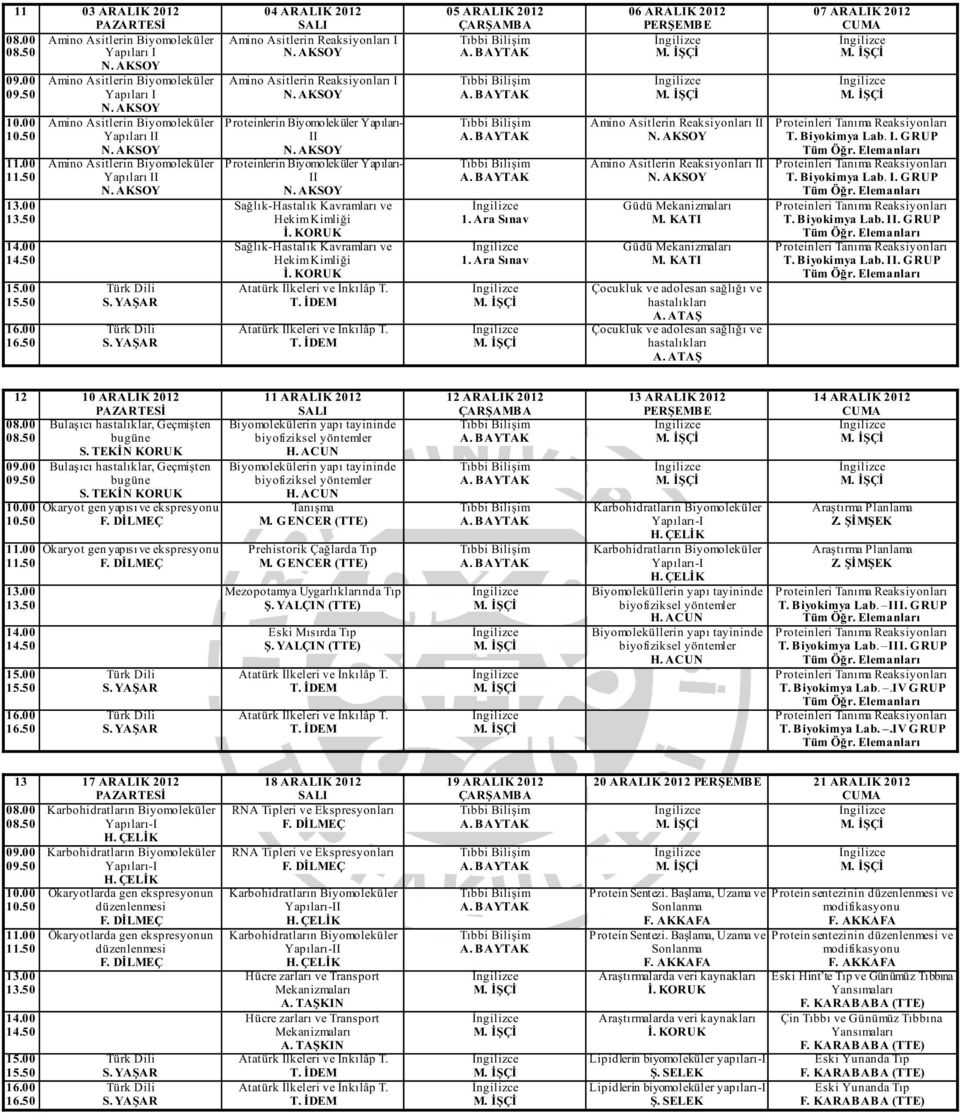 Reaksiyonları I Amino Asitlerin Reaksiyonları I Proteinlerin Biyomoleküler Yapıları- II Proteinlerin Biyomoleküler Yapıları- II Sağlık-Hastalık Kavramları ve Hekim Kimliği Sağlık-Hastalık Kavramları