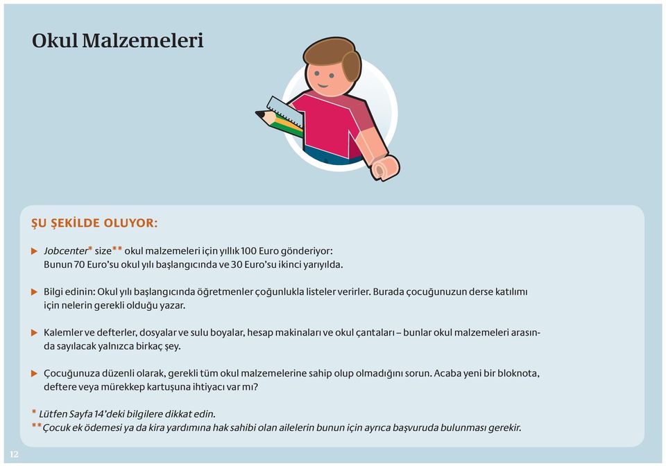 Kalemler ve defterler, dosyalar ve sulu boyalar, hesap makinaları ve okul çantaları bunlar okul malzemeleri arasında sayılacak yalnızca birkaç şey.