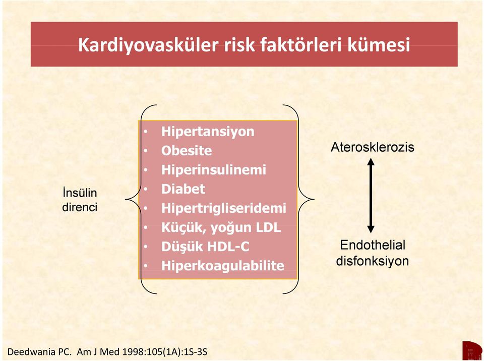 Hipertrigliseridemi Küçük, yoğun LDL Düşük HDL-C