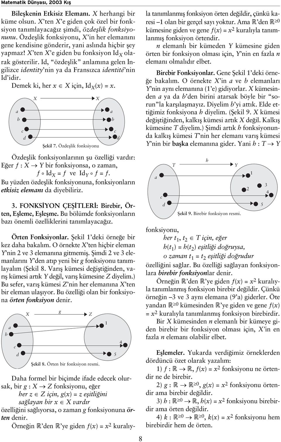 Id, özdefllik anlam na gelen ngilizce identity nin ya da Frans zca identité nin Id idir. Demek ki, her x X için, Id X (x) = x.