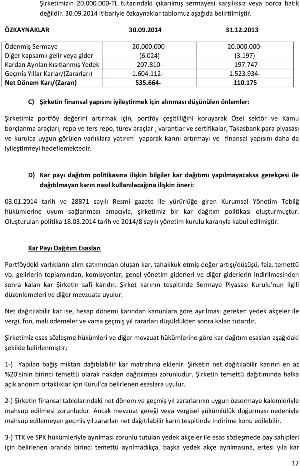 934- Net Dönem Karı/(Zararı) 535.664-110.