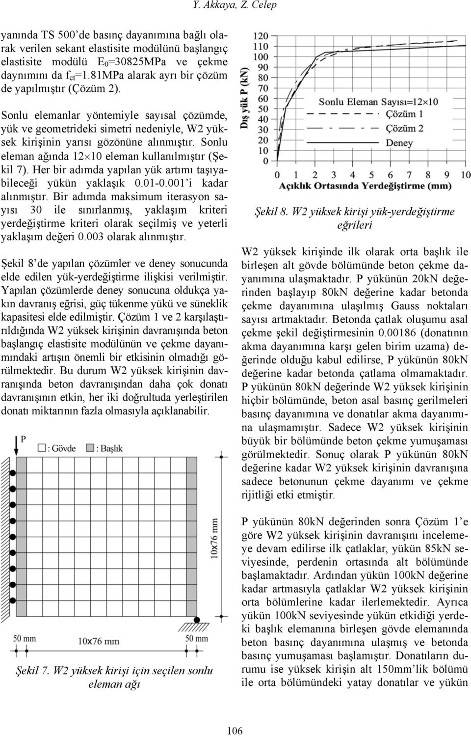 Her br adımda yapılan yük artımı taşıyableceğ yükün yaklaşık.-. kadar alınmıştır.