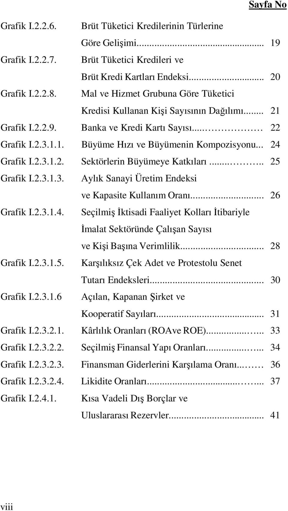 .. 24 Grafik I.2.3.1.2. Sektörlerin Büyümeye Katkıları..... 25 Grafik I.2.3.1.3. Aylık Sanayi Üretim Endeksi ve Kapasite Kullanım Oranı... 26 Grafik I.2.3.1.4. Seçilmiş İktisadi Faaliyet Kolları İtibariyle İmalat Sektöründe Çalışan Sayısı ve Kişi Başına Verimlilik.