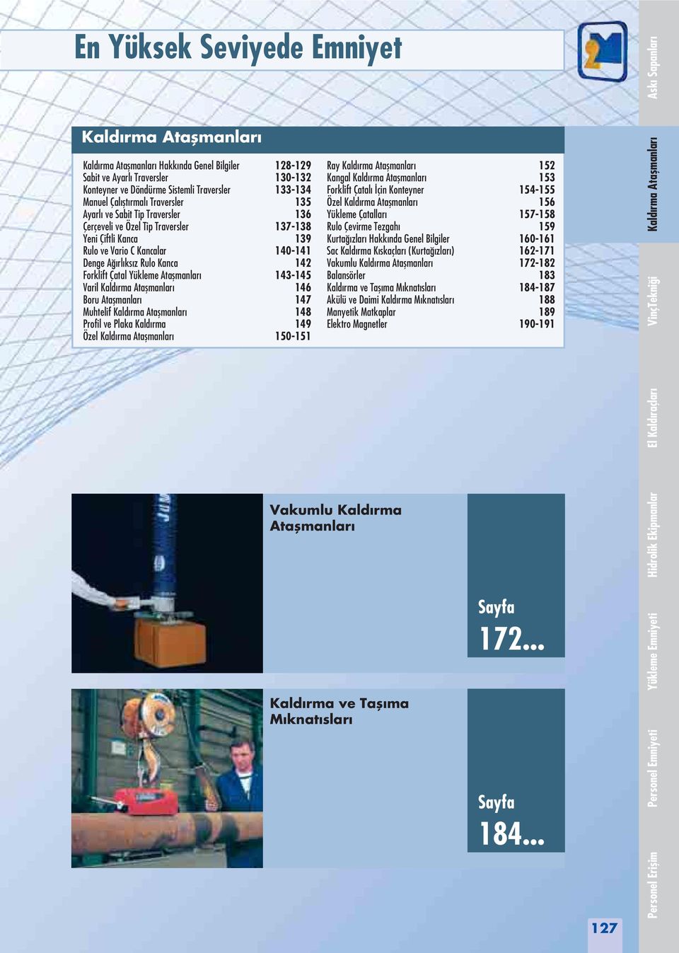 Muhtelf 148 Profl ve Plaka Kald rma 149 Özel 1151 Ray 152 Kangal 153 Forklft Çatal çn Konteyner 154155 Özel 156 Yükleme Çatallar 157158 Rulo Çevrme Tezgah 159 Kurta zlar Hakk nda Genel Blgler 1161