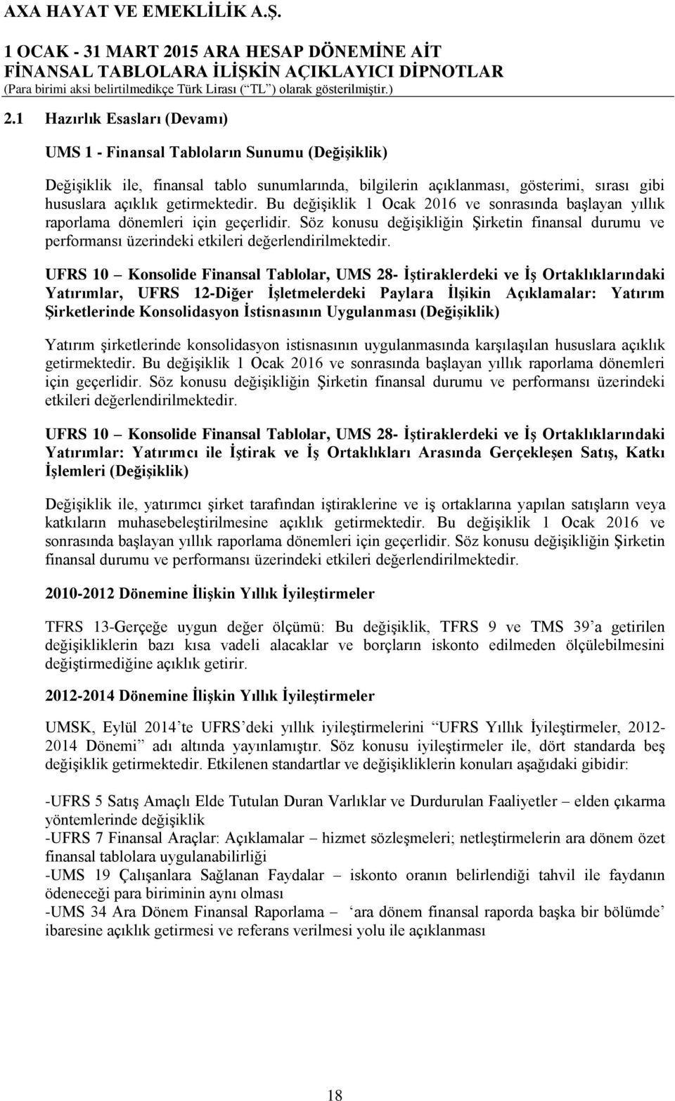 Söz konusu değişikliğin Şirketin finansal durumu ve performansı üzerindeki etkileri değerlendirilmektedir.