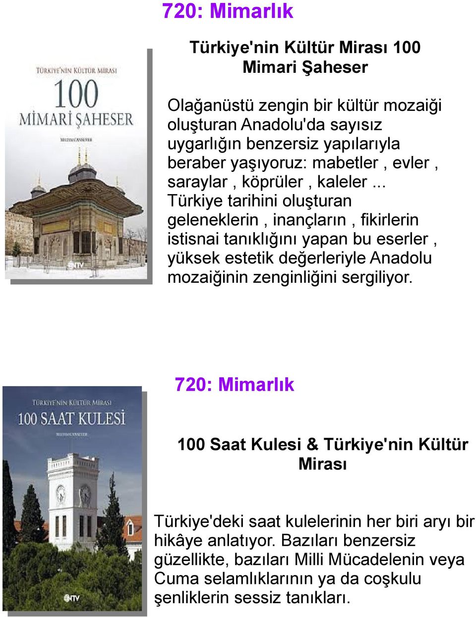 .. Türkiye tarihini oluşturan geleneklerin, inançların, fikirlerin istisnai tanıklığını yapan bu eserler, yüksek estetik değerleriyle Anadolu mozaiğinin