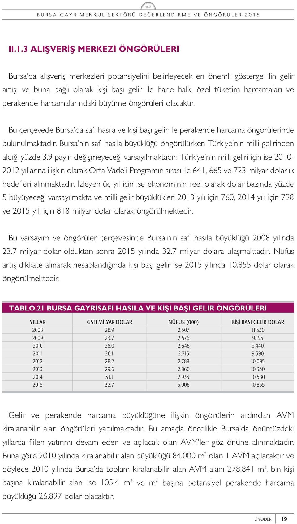 Brsa n n safi has a büyükü ü öngörüürken Türkiye nin mii geirinden ad yüzde 3.9 pay n de ifmeyece i varsay maktad r.