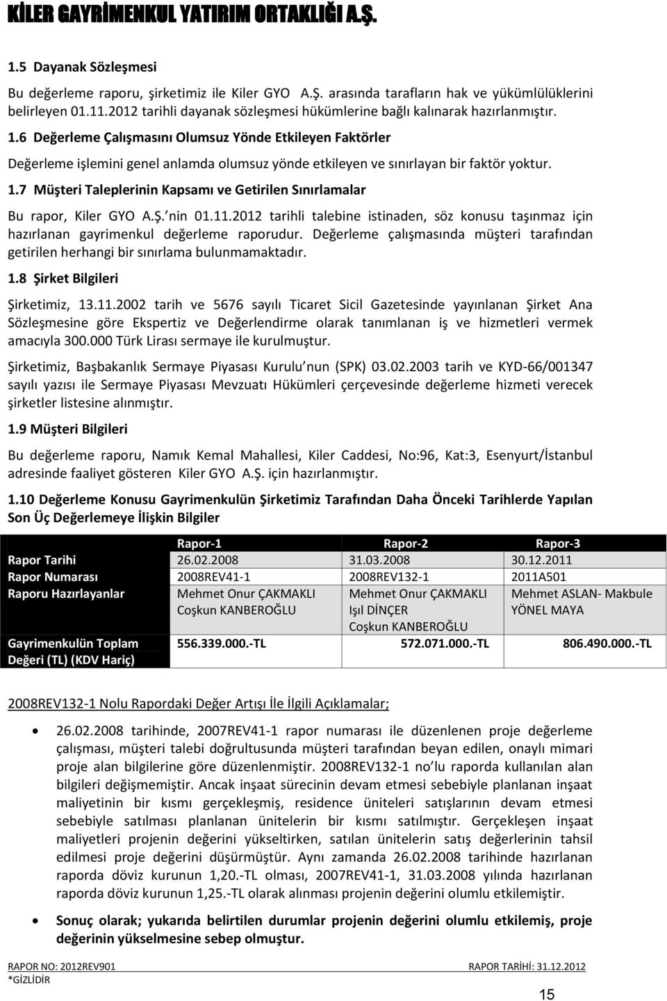 6 Değerleme Çalışmasını Olumsuz Yönde Etkileyen Faktörler Değerleme işlemini genel anlamda olumsuz yönde etkileyen ve sınırlayan bir faktör yoktur. 1.