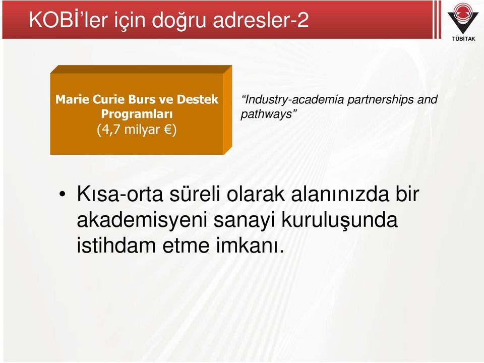 partnerships and pathways Kısa-orta süreli olarak