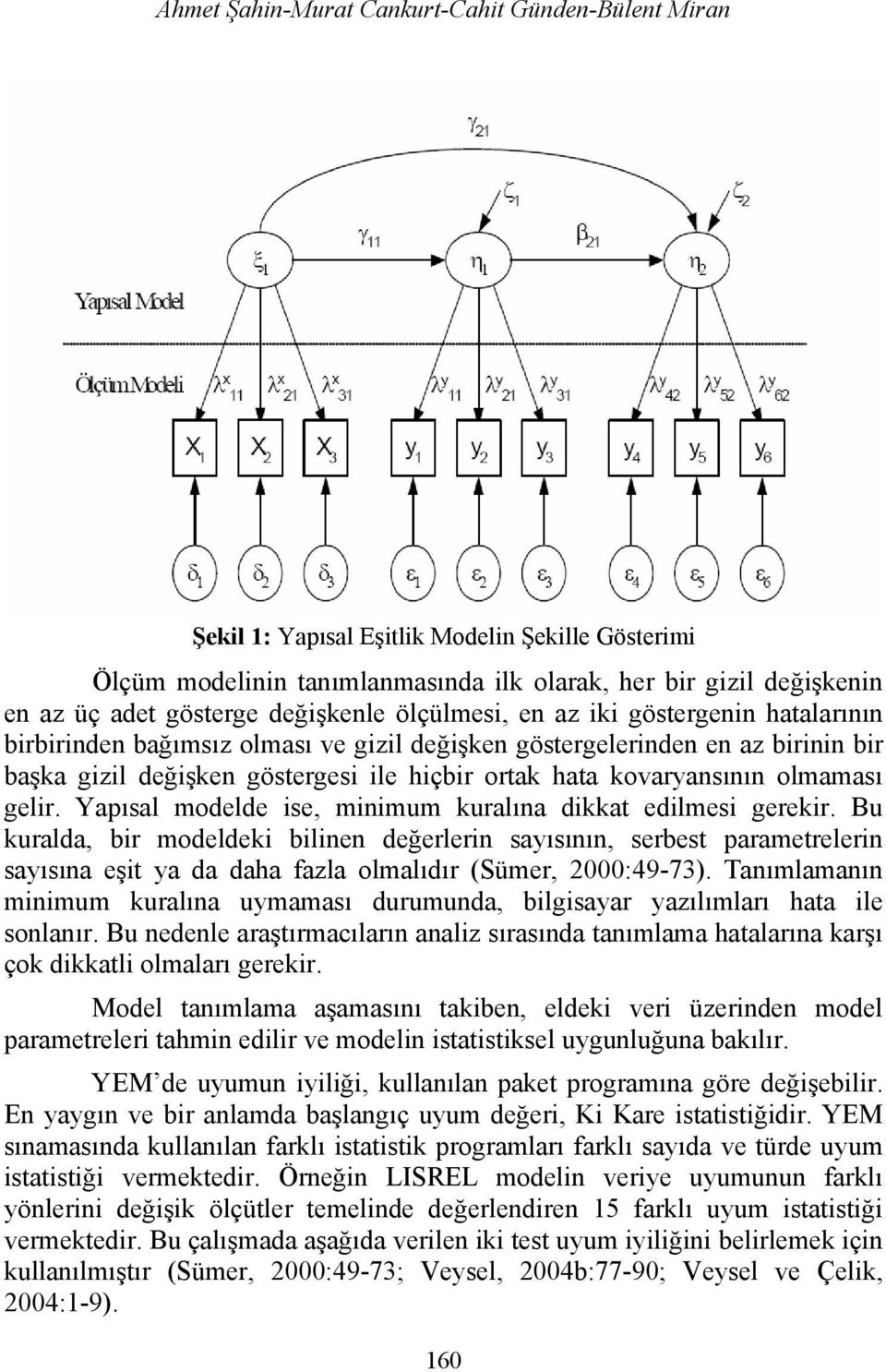 kovaryansının olmaması gelir. Yapısal modelde ise, minimum kuralına dikkat edilmesi gerekir.