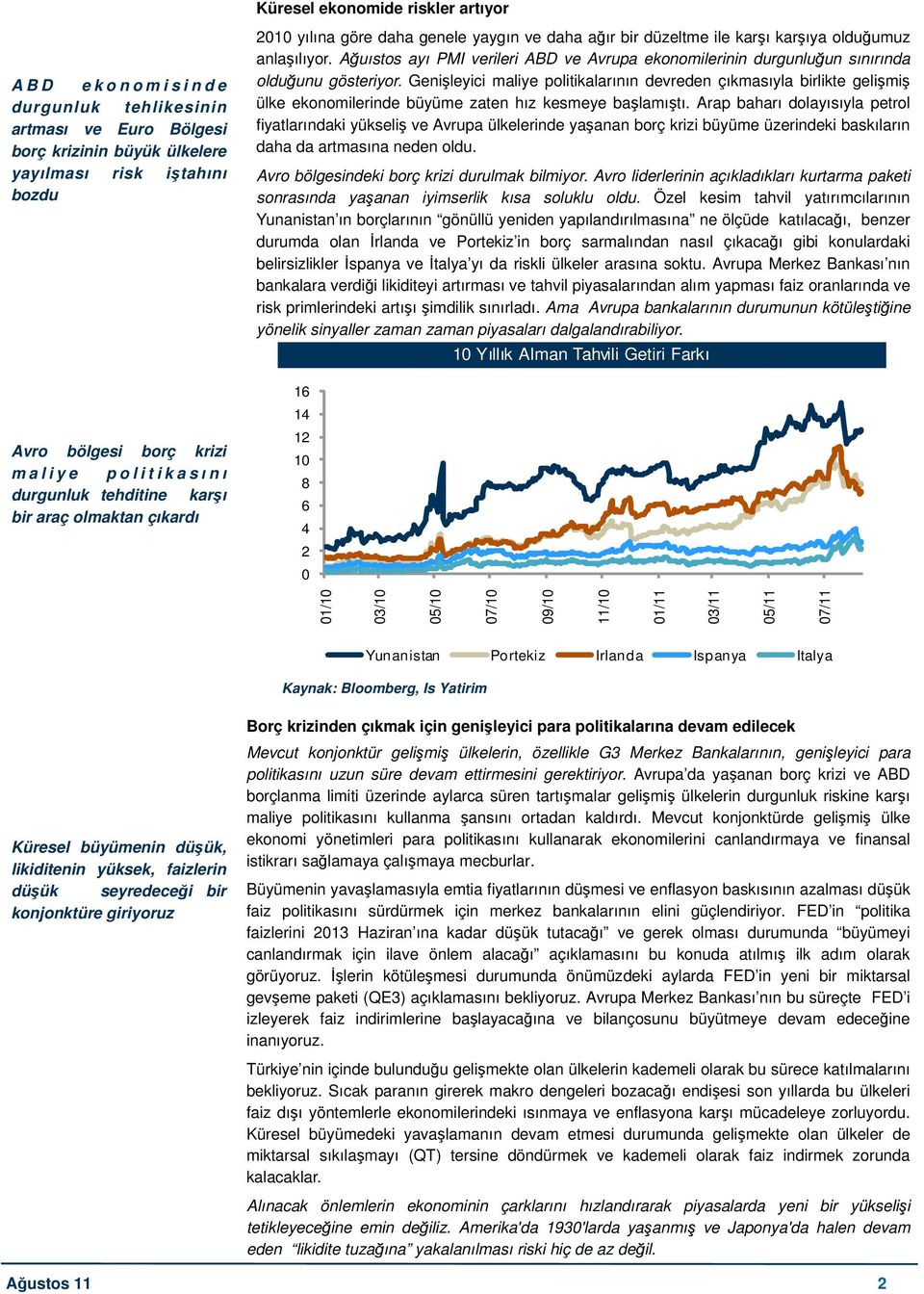 Ağuıstos ayı PMI verileri ABD ve Avrupa ekonomilerinin durgunluğun sınırında olduğunu gösteriyor.