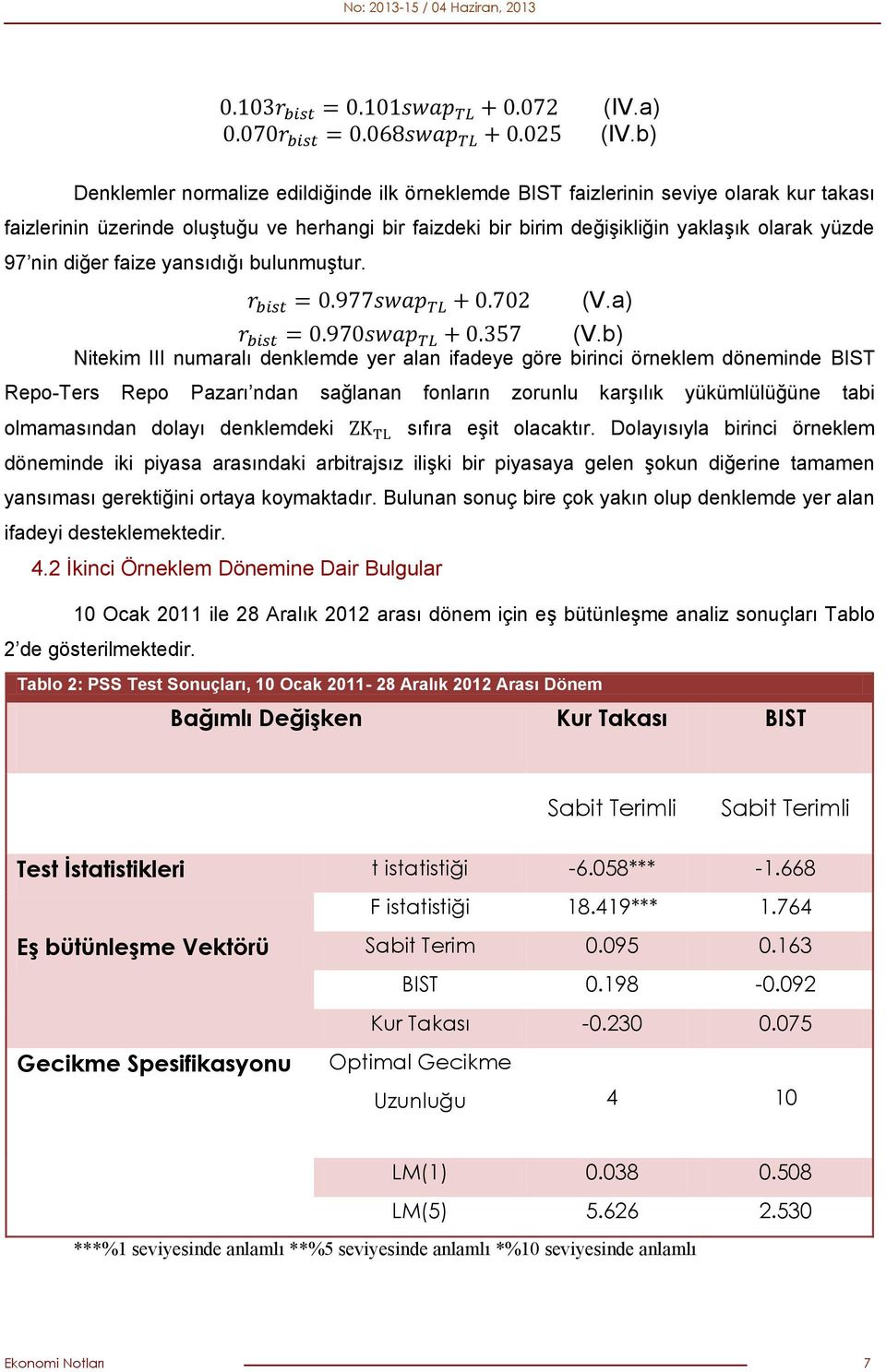 diğer faize yansıdığı bulunmuştur. (V.a) (V.