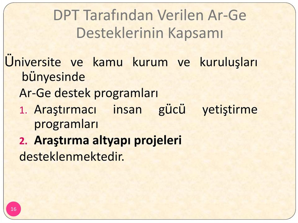 destek programları 1.