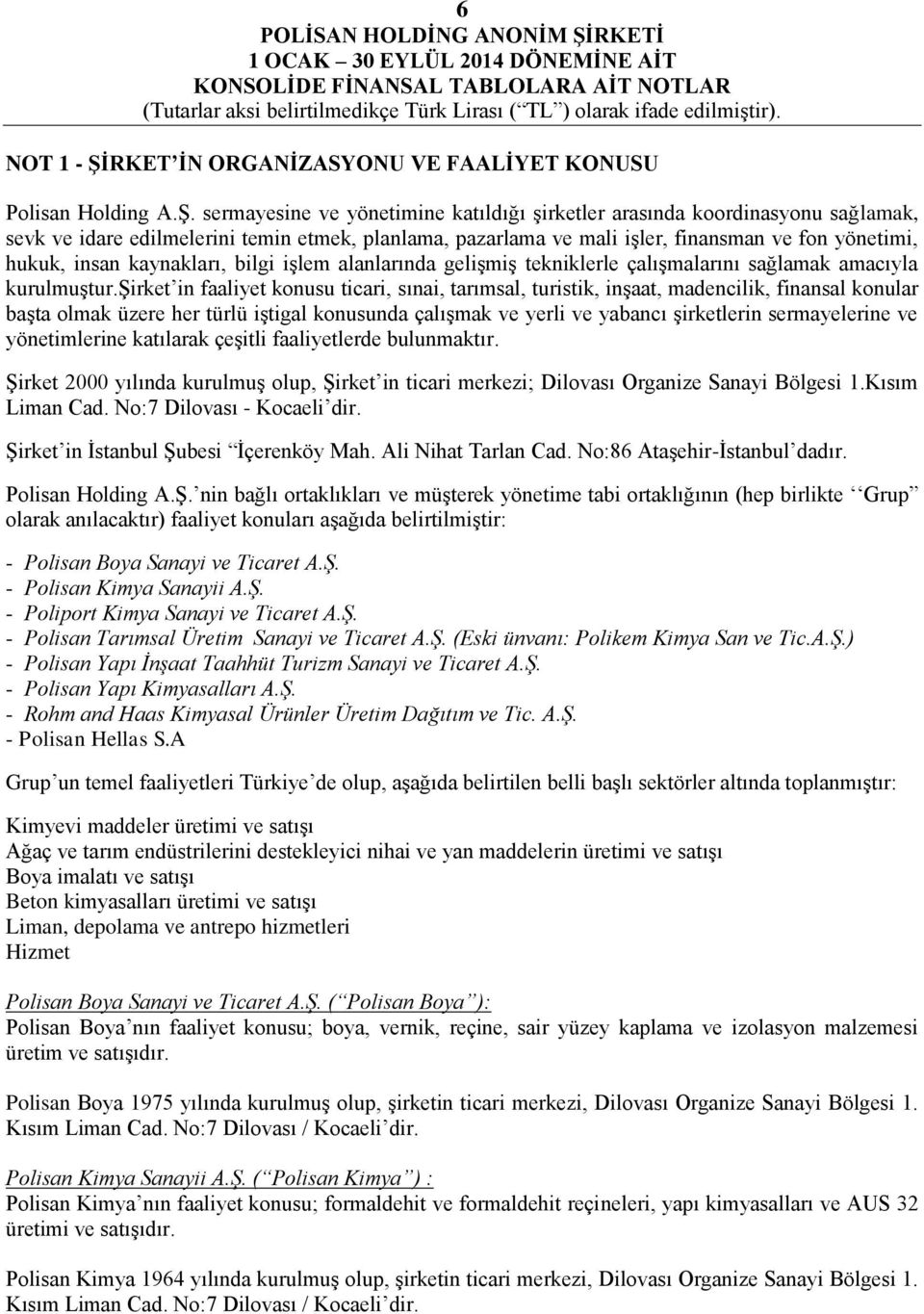 sermayesine ve yönetimine katıldığı şirketler arasında koordinasyonu sağlamak, sevk ve idare edilmelerini temin etmek, planlama, pazarlama ve mali işler, finansman ve fon yönetimi, hukuk, insan