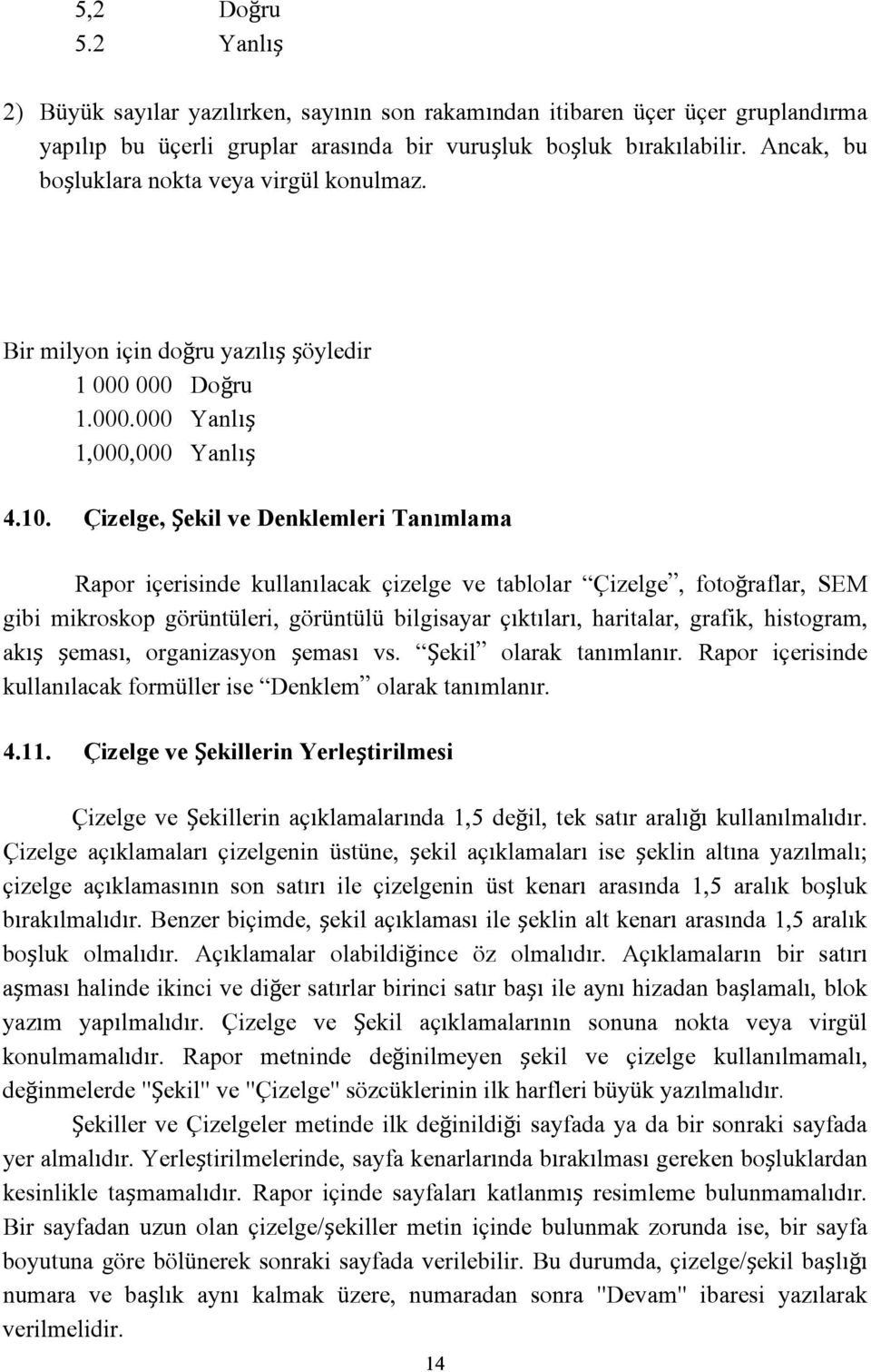 Çizelge, Şekil ve Denklemleri Tanımlama Rapor içerisinde kullanılacak çizelge ve tablolar Çizelge, fotoğraflar, SEM gibi mikroskop görüntüleri, görüntülü bilgisayar çıktıları, haritalar, grafik,