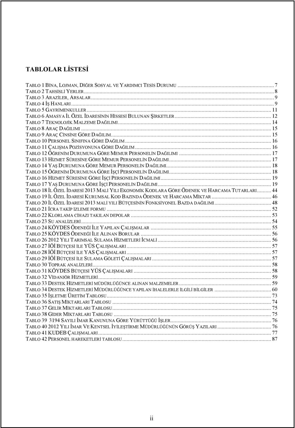 .. 15 TABLO 10 PERSONEL SINIFINA GÖRE DAĞILIM... 16 TABLO 11 ÇALIŞMA POZİSYONUNA GÖRE DAĞILIM... 16 TABLO 12 ÖĞRENİM DURUMUNA GÖRE MEMUR PERSONELİN DAĞILIMI.