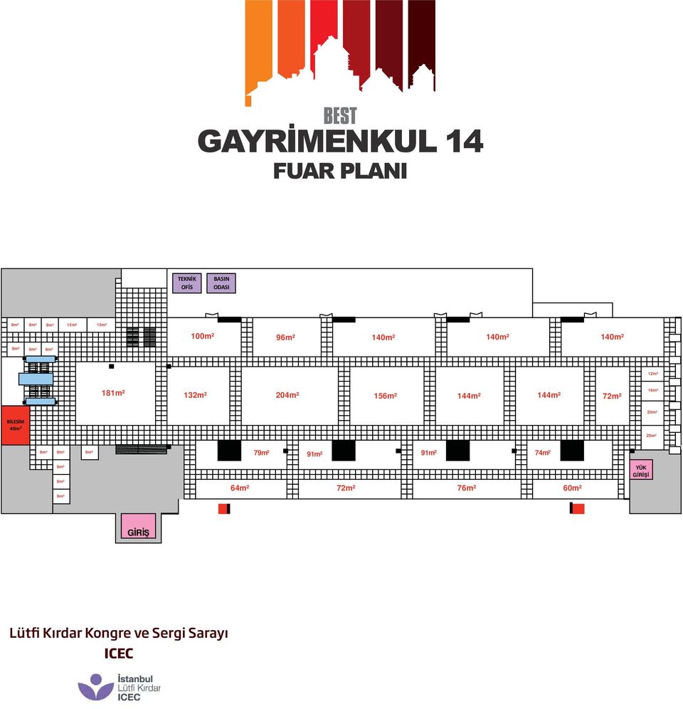 20m² B LES M 40m² 20m² 9m² 9m² 9m² 9m² 9m² 9m² 79m² 91m² 91m² 74m²