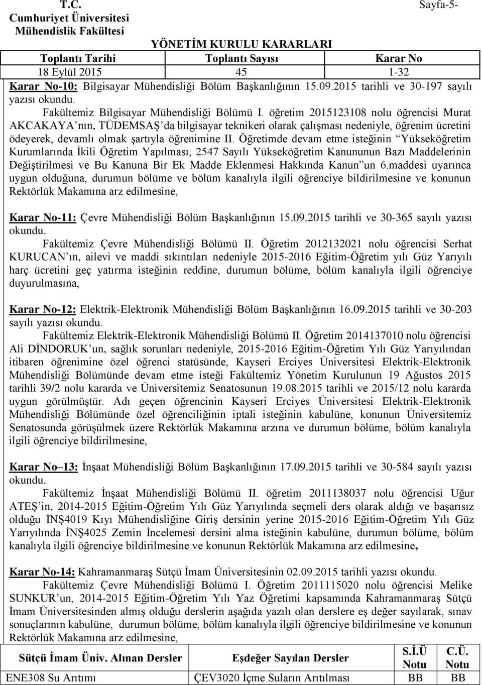 Öğretimde devam etme isteğinin Yükseköğretim Kurumlarında Ġkili Öğretim Yapılması, 2547 Sayılı Yükseköğretim Kanununun Bazı Maddelerinin DeğiĢtirilmesi ve Bu Kanuna Bir Ek Madde Eklenmesi Hakkında