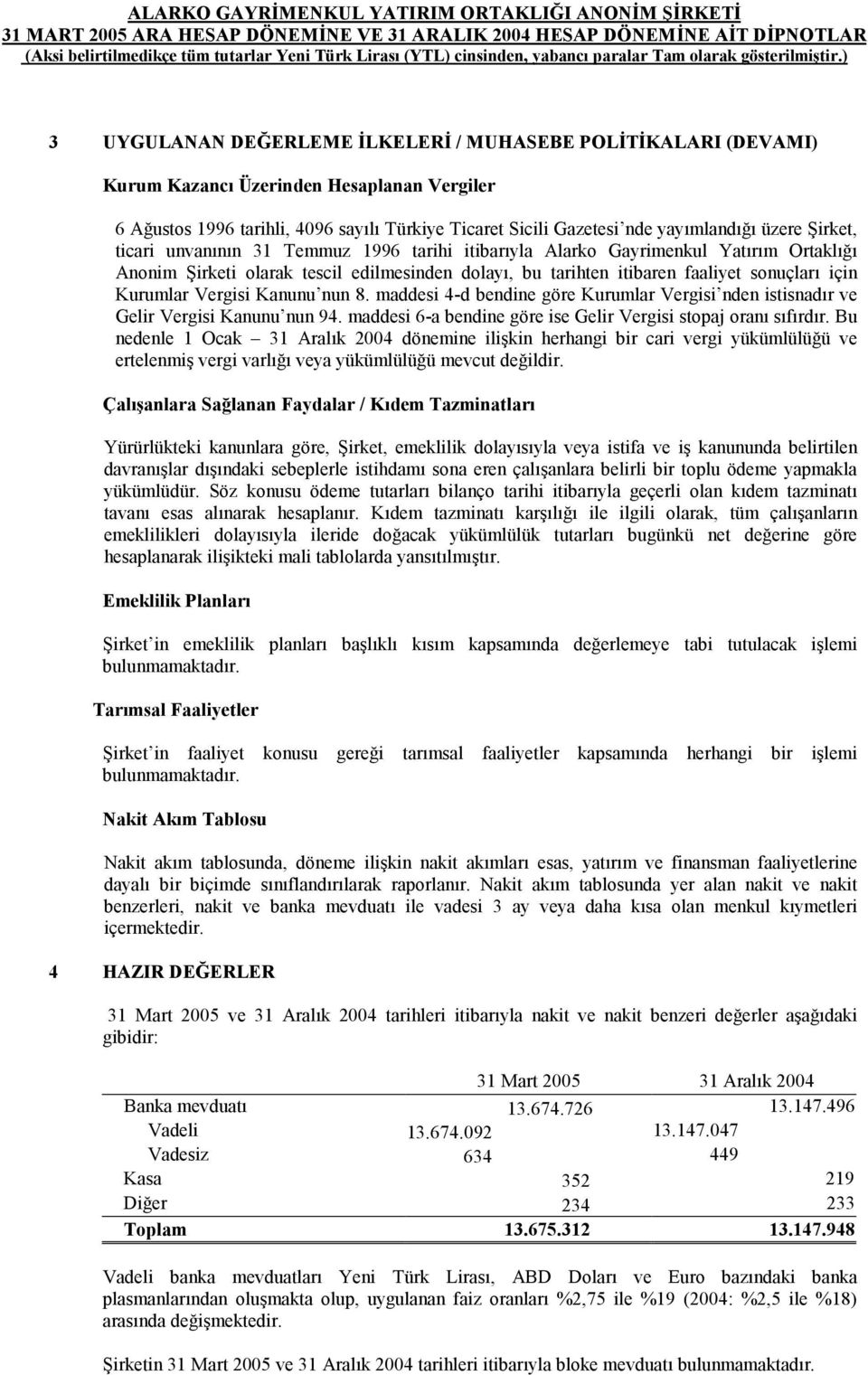 Vergisi Kanunu nun 8. maddesi 4-d bendine göre Kurumlar Vergisi nden istisnadır ve Gelir Vergisi Kanunu nun 94. maddesi 6-a bendine göre ise Gelir Vergisi stopaj oranı sıfırdır.