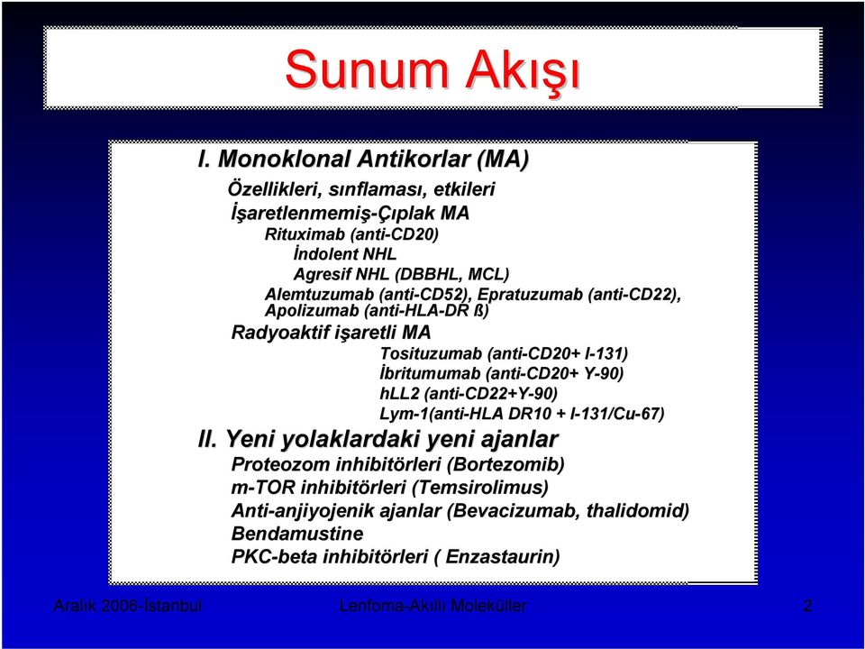 Epratuzumab (anti-cd22), Apolizumab (anti-hla HLA-DR ß) Radyoaktif işaretli MA Tosituzumab (anti-cd20+ I-131) I İbritumumab (anti-cd20+ Y-90) Y hll2 (anti-cd22+y CD22+Y-90)