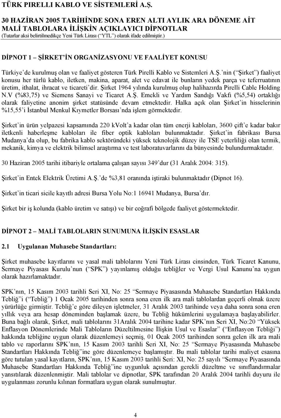 Halka açõk olan Şirket in hisselerinin %15,55 i İstanbul Menkul Kõymetler Borsasõ nda işlem görmektedir.