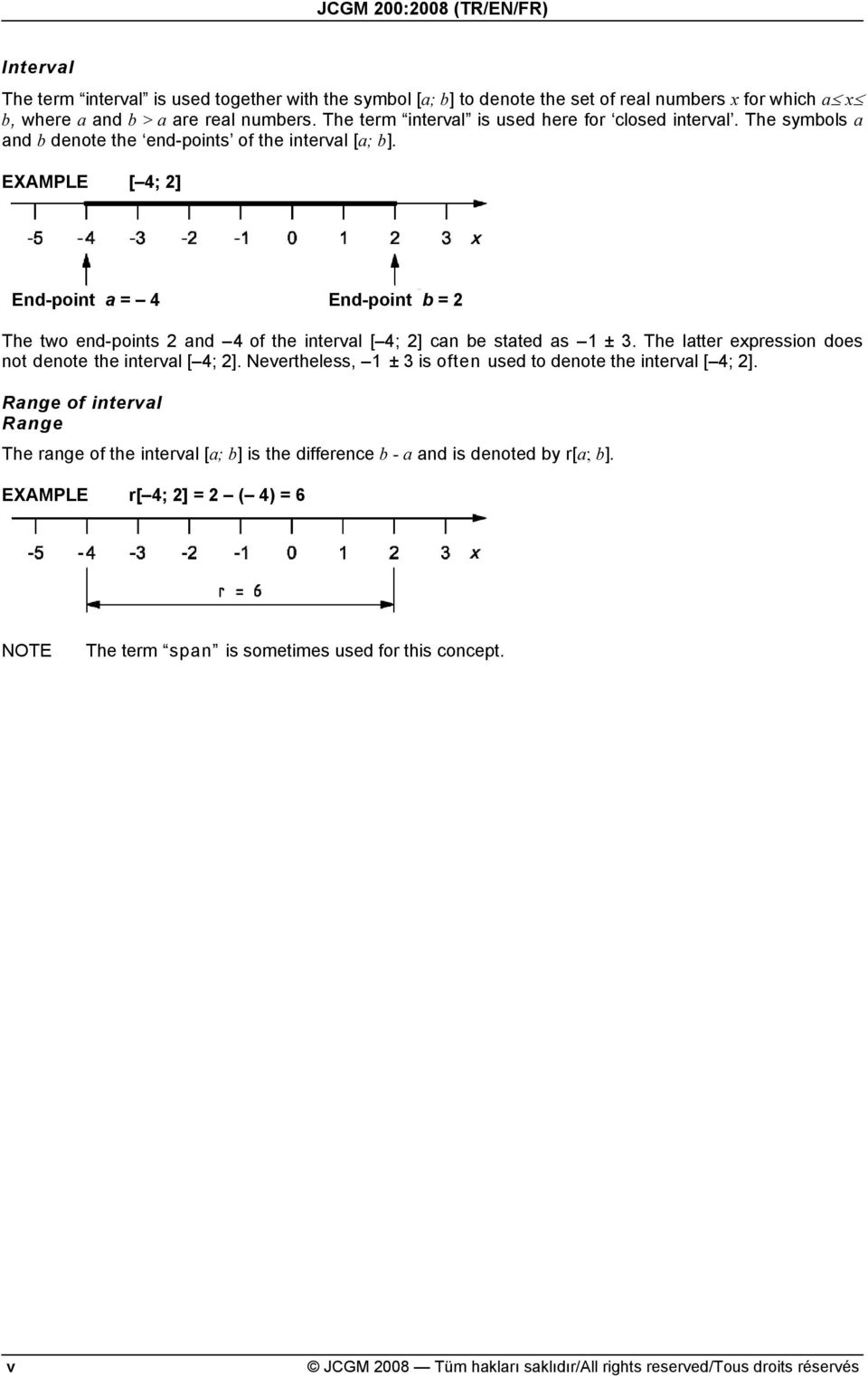 EXAMPLE [ 4; 2] End-point a = 4 End-point b = 2 The two end-points 2 and 4 of the interval [ 4; 2] can be stated as 1 ± 3. The latter expression does not denote the interval [ 4; 2].