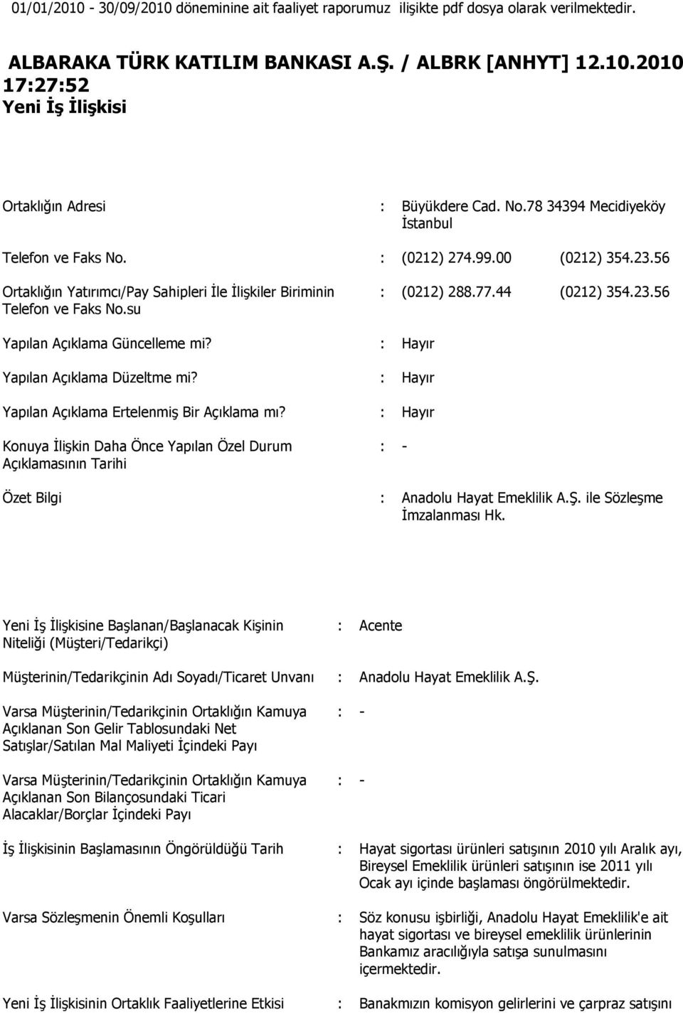 : Hayır Yapılan Açıklama Düzeltme mi? : Hayır Yapılan Açıklama ErtelenmiĢ Bir Açıklama mı?