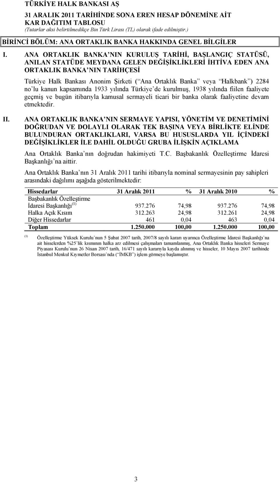 Banka veya Halkbank ) 2284 no lu kanun kapsamında 1933 yılında Türkiye de kurulmuş, 1938 yılında fiilen faaliyete geçmiş ve bugün itibarıyla kamusal sermayeli ticari bir banka olarak faaliyetine