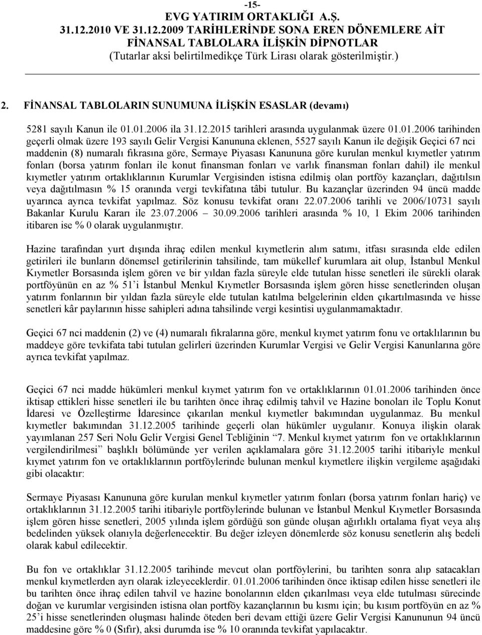 (8) numaralı fıkrasına göre, Sermaye Piyasası Kanununa göre kurulan menkul kıymetler yatırım fonları (borsa yatırım fonları ile konut finansman fonları ve varlık finansman fonları dahil) ile menkul